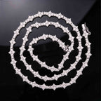925S & VVS Moissanite 7MM Clustered Tennis Chain