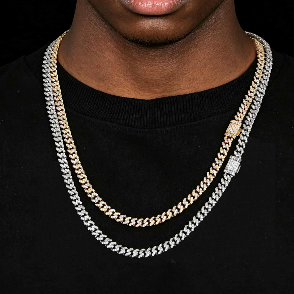925S & VVS Moissanite 6MM Bling Cuban Link Chain