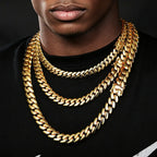 18mm Classic Miami Cuban Link Chain in 14K Gold