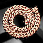 18mm Classic Miami Cuban Link Chain in 14K Gold