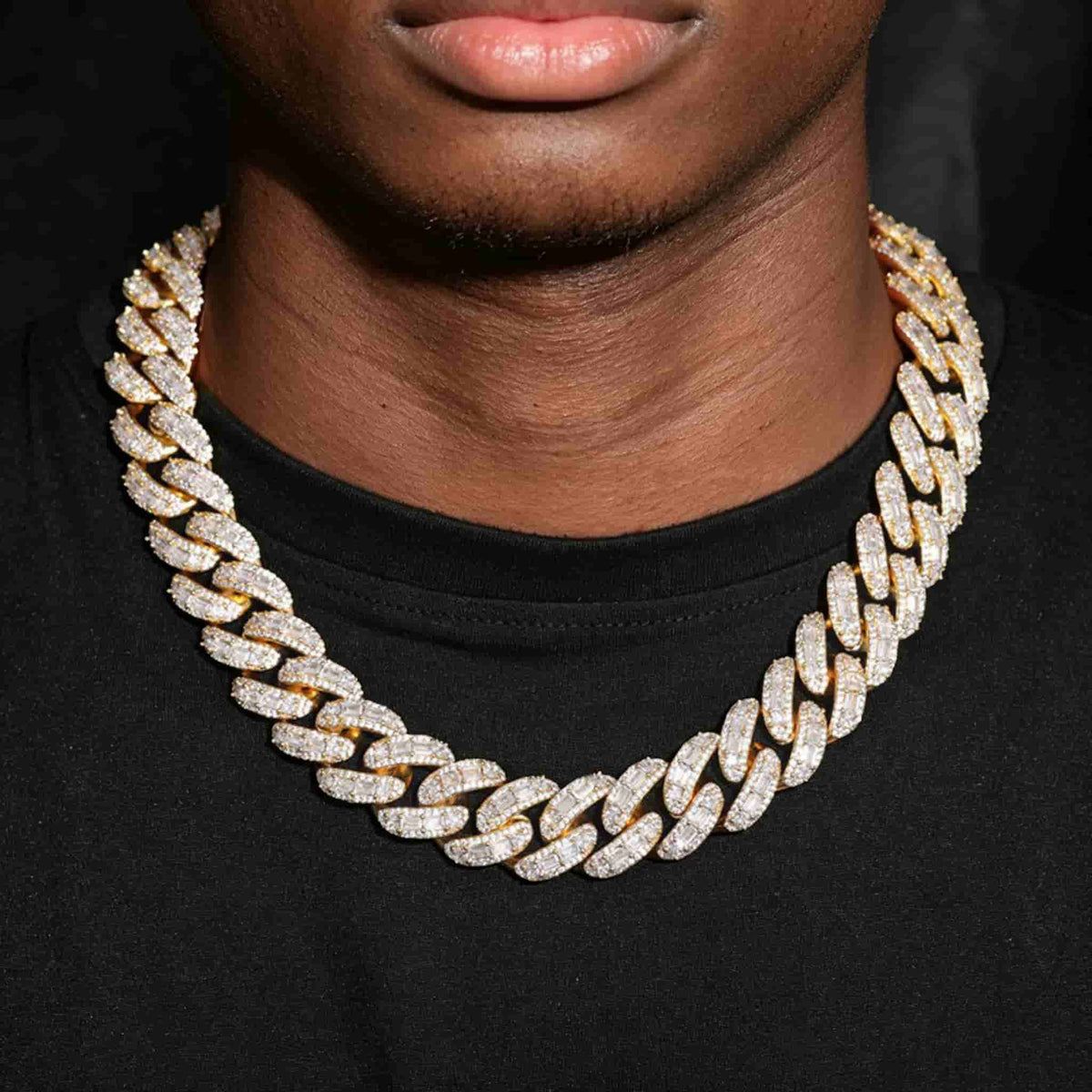 20mm Gold Bubble Cuban Link Chain