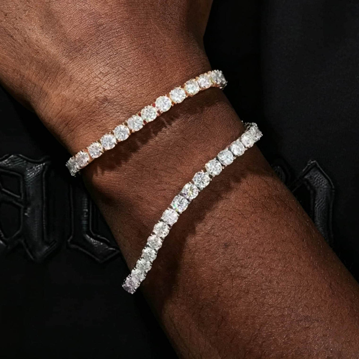 5mm Round Cut Iced Out 5A CZ Tennis Chain Bracelet