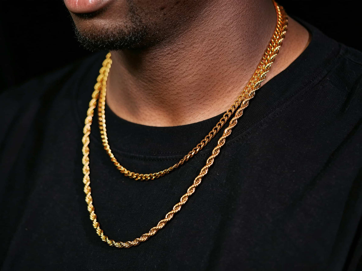 5mm Cuban Link Chian - Available in Gold/Silver Color