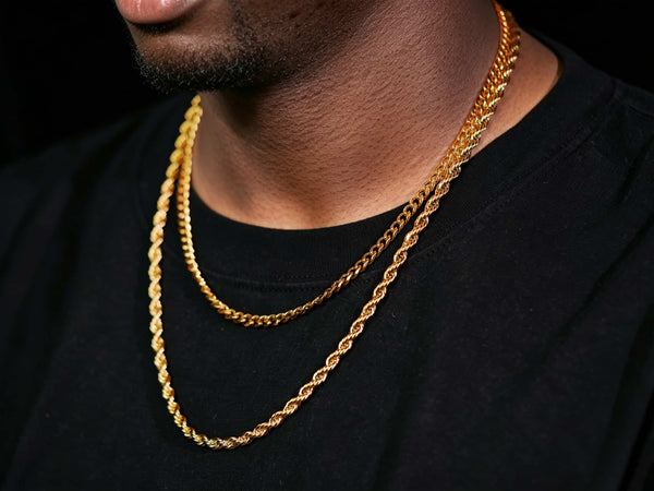 [Gift] 5mm Twisted Rope Chain - Available in Gold/Silver Color