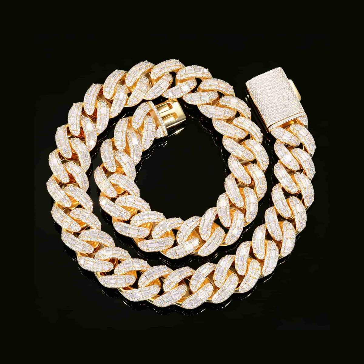 20mm Gold Bubble Cuban Link Chain