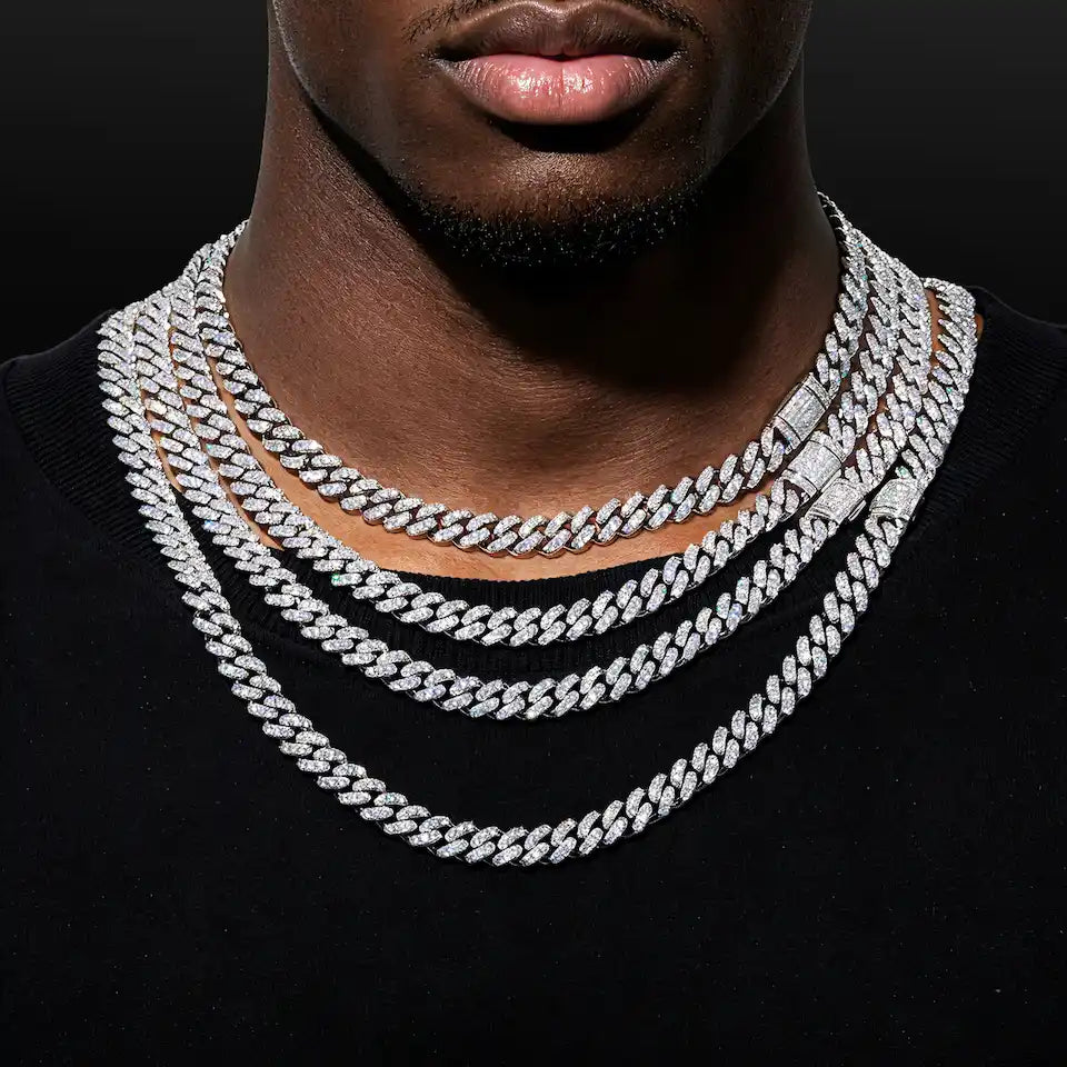 8mm Single-Row Seamless CZ Cuban Link Chain