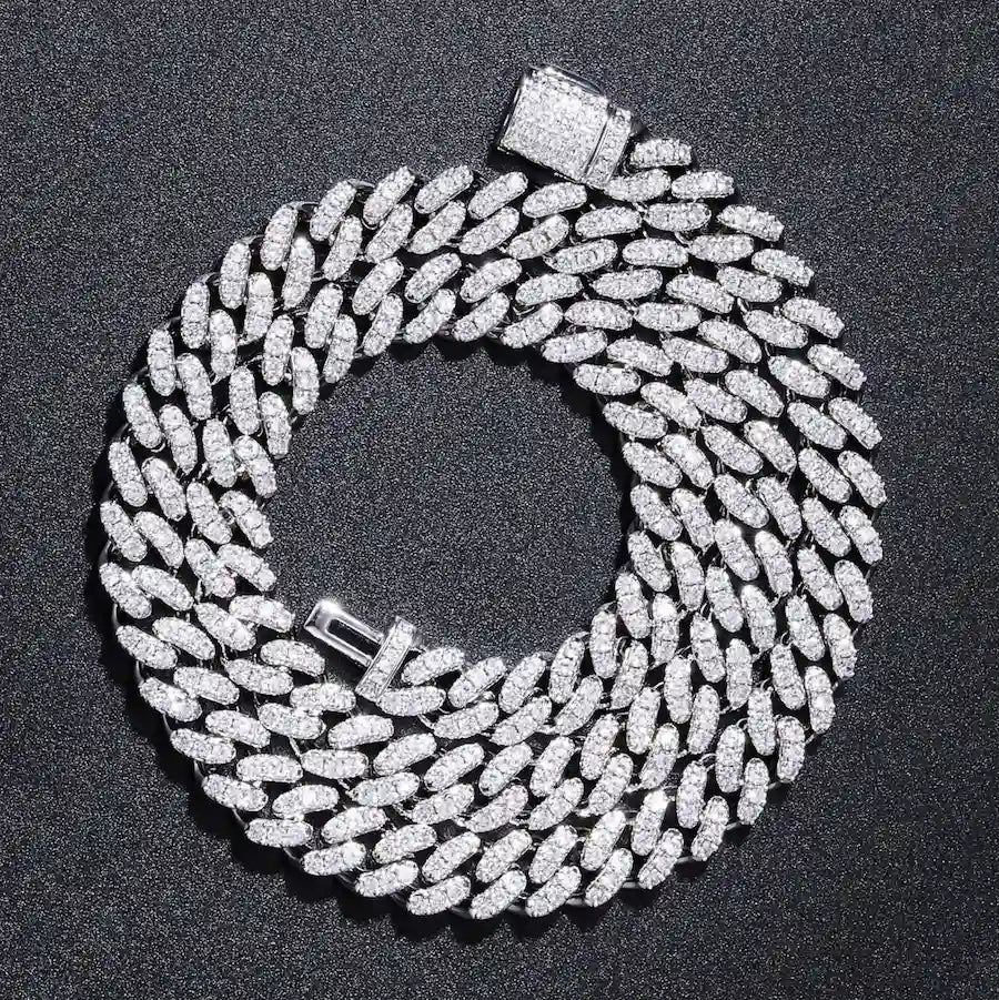 8mm Single-Row Seamless CZ Cuban Link Chain