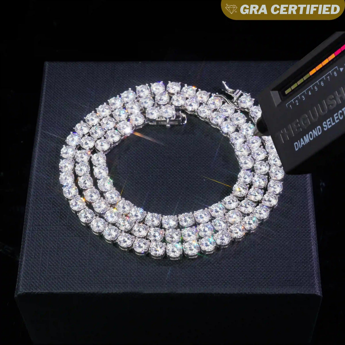 5mm VVS Moissanite Tennis Chain in 925 Sterling Silver