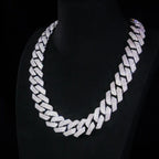 20mm 3-Row VVS Moissanite Cuban Link Chain