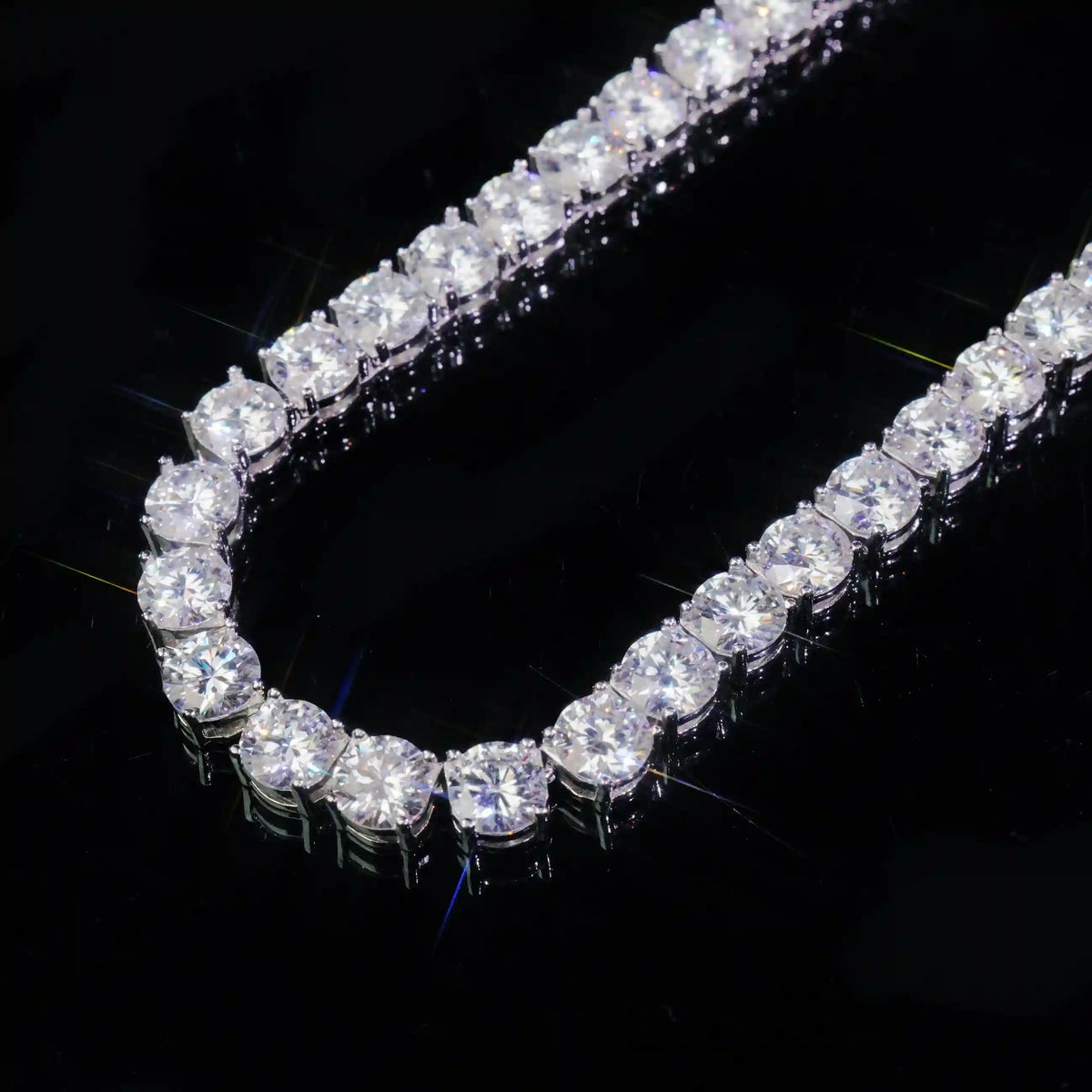 5mm VVS Moissanite Tennis Chain in 925 Sterling Silver