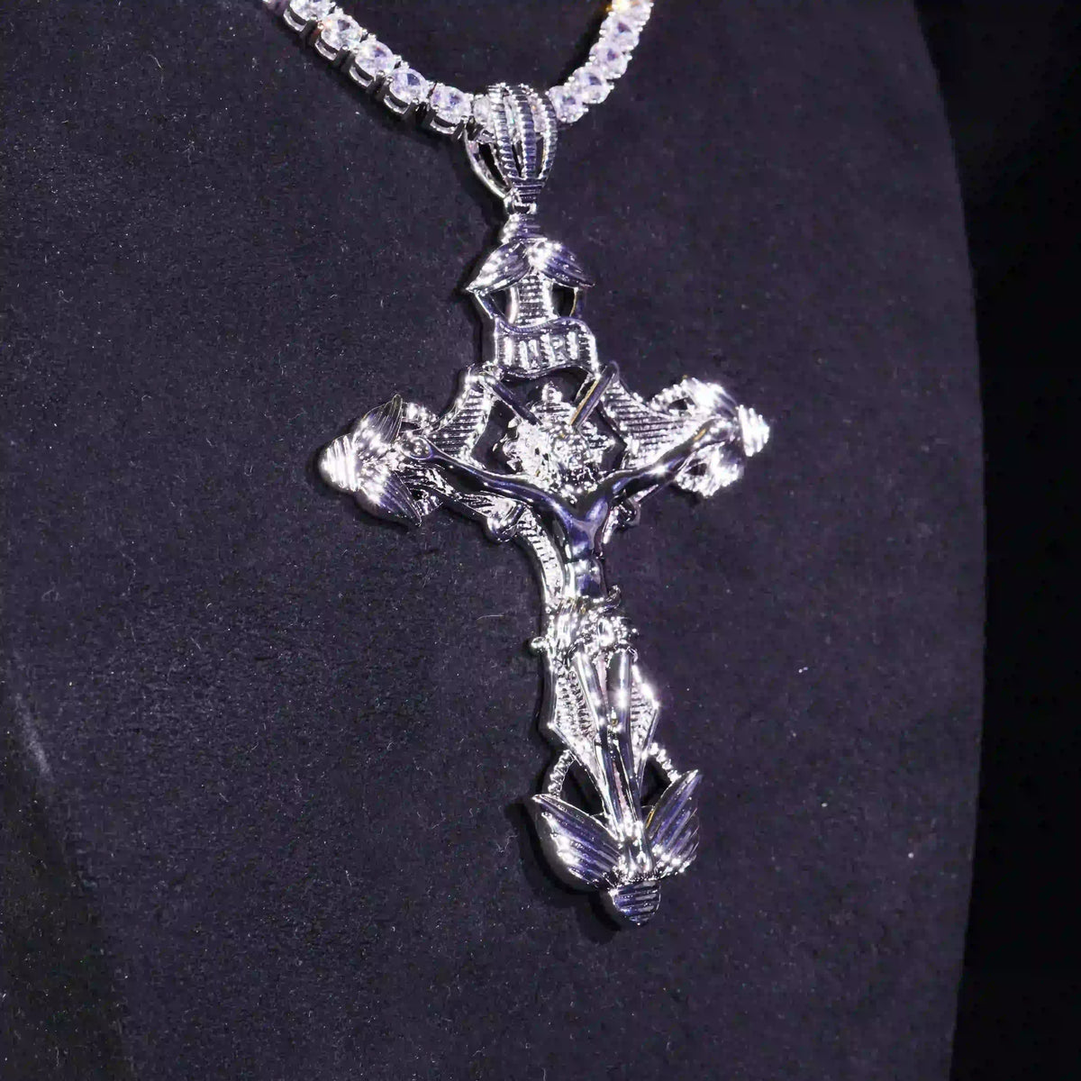 Hollow Jesus Cross Pendant