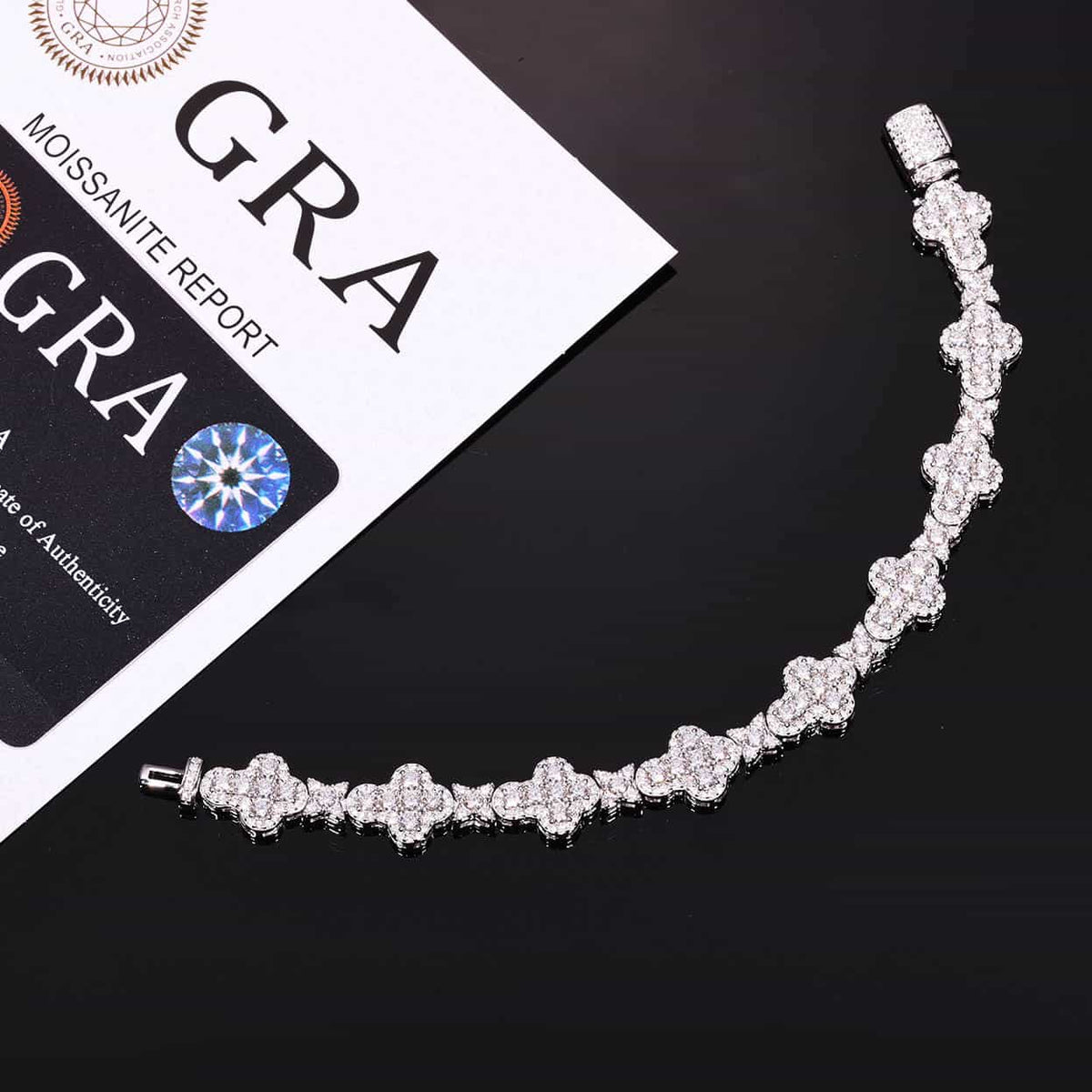 925S & VVS Moissanite Star Cross Bracelet