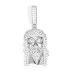 VVS Moissanite Jesus Piece Pendant in 925 Sterling Silver