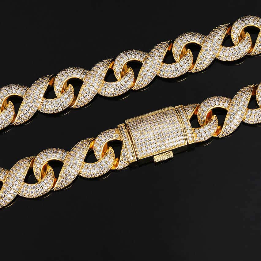 Infinity 15mm Iced Out Cuban Link Bracelet