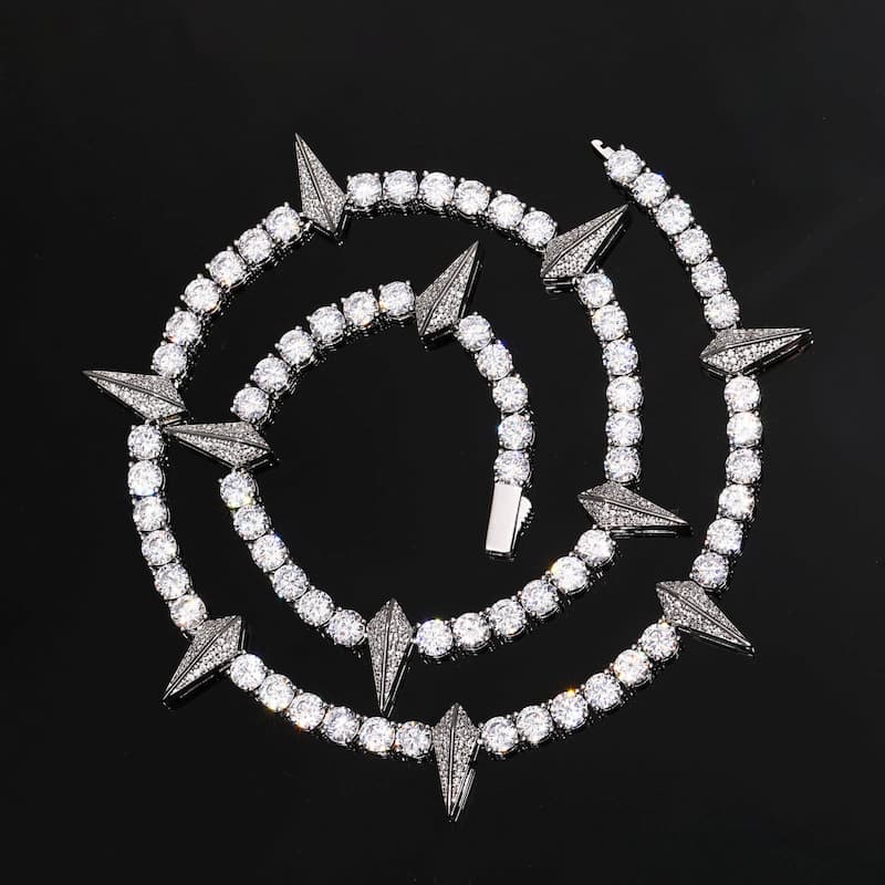 5mm Iced Out Spike Tennis Chain