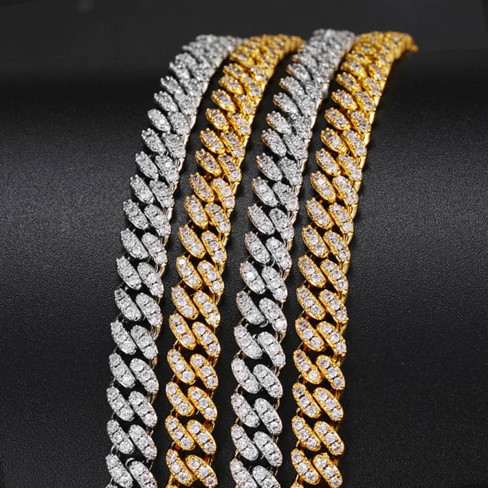 925S & VVS Moissanite 6MM Bling Cuban Link Chain