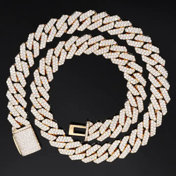 14mm Iced Out CZ Cuban Link Chain