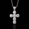 Iced Out VVS Radiant Cut Cross Pendant
