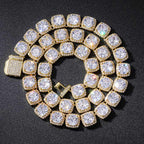 Glacier Clustered Tennis Chain in White Gold