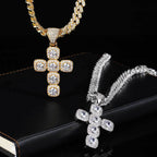 Iced Out VVS Radiant Cut Cross Pendant
