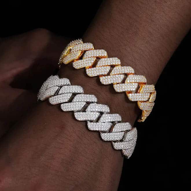 14mm Iced Out Cuban Link Bracelet