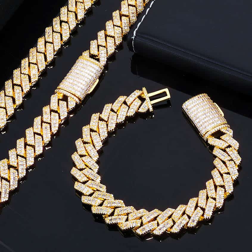 14mm Iced Out Cuban Link Bracelet