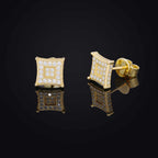 925S VVS Moissanite Princess Cut Square Stud Earrings