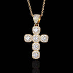 Iced Out VVS Radiant Cut Cross Pendant