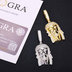VVS Moissanite Jesus Piece Pendant in 925 Sterling Silver