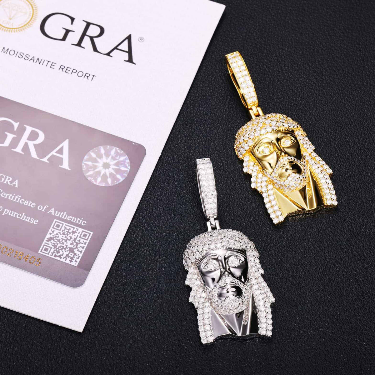 VVS Moissanite Jesus Piece Pendant in 925 Sterling Silver