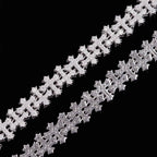 10mm VVS Moissanite Cross Link Bracelet in 925 Sterling Silver