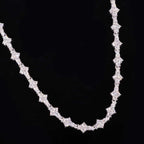 925S & VVS Moissanite 7MM Clustered Tennis Chain