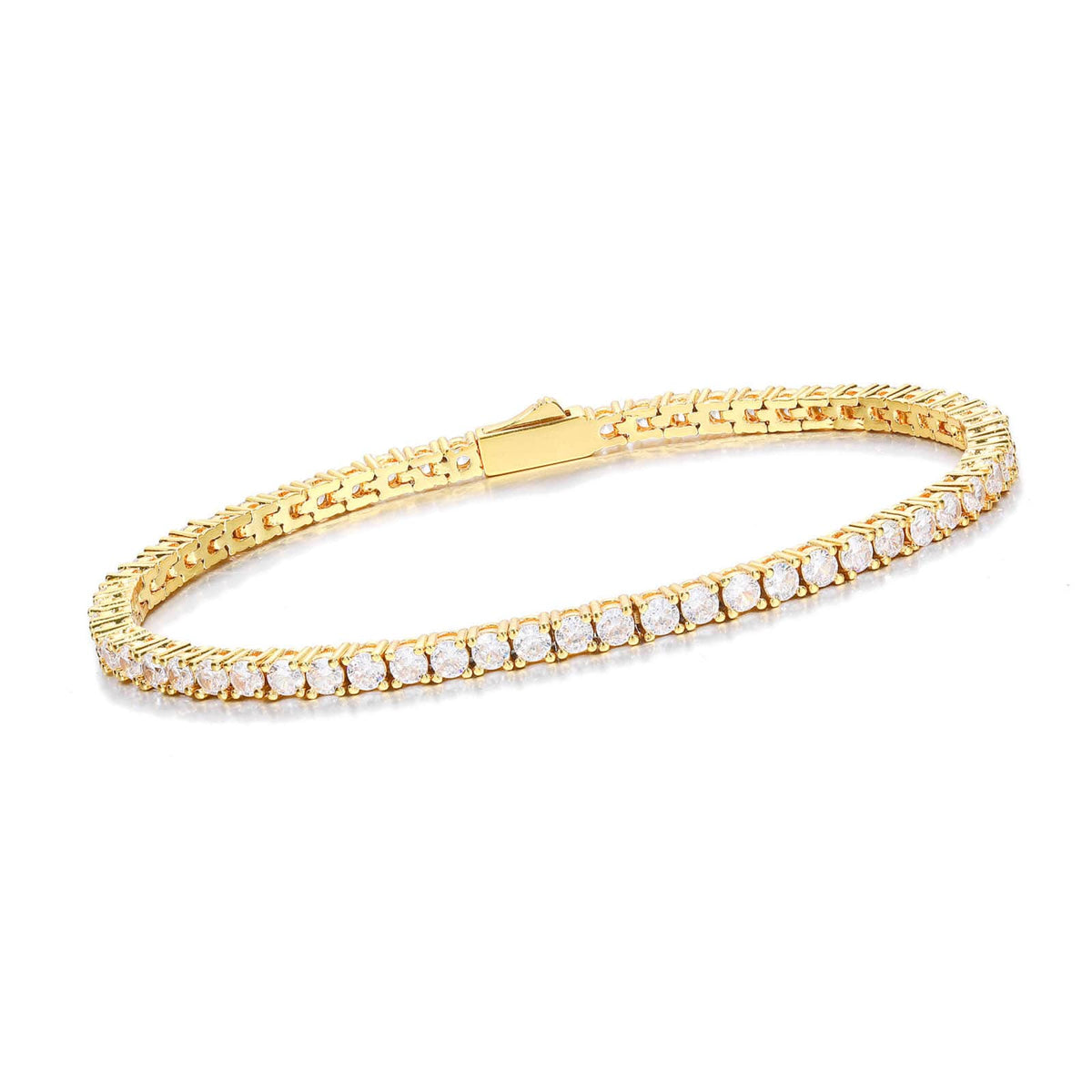 5mm Round Cut Iced Out 5A CZ Tennis Chain Bracelet