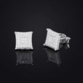 925S VVS Moissanite Princess Cut Square Stud Earrings