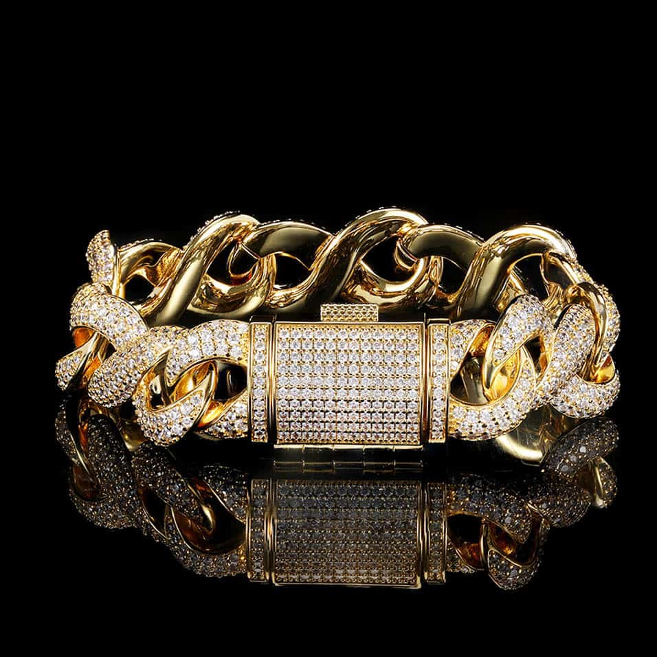 Infinity 15mm Iced Out Cuban Link Bracelet