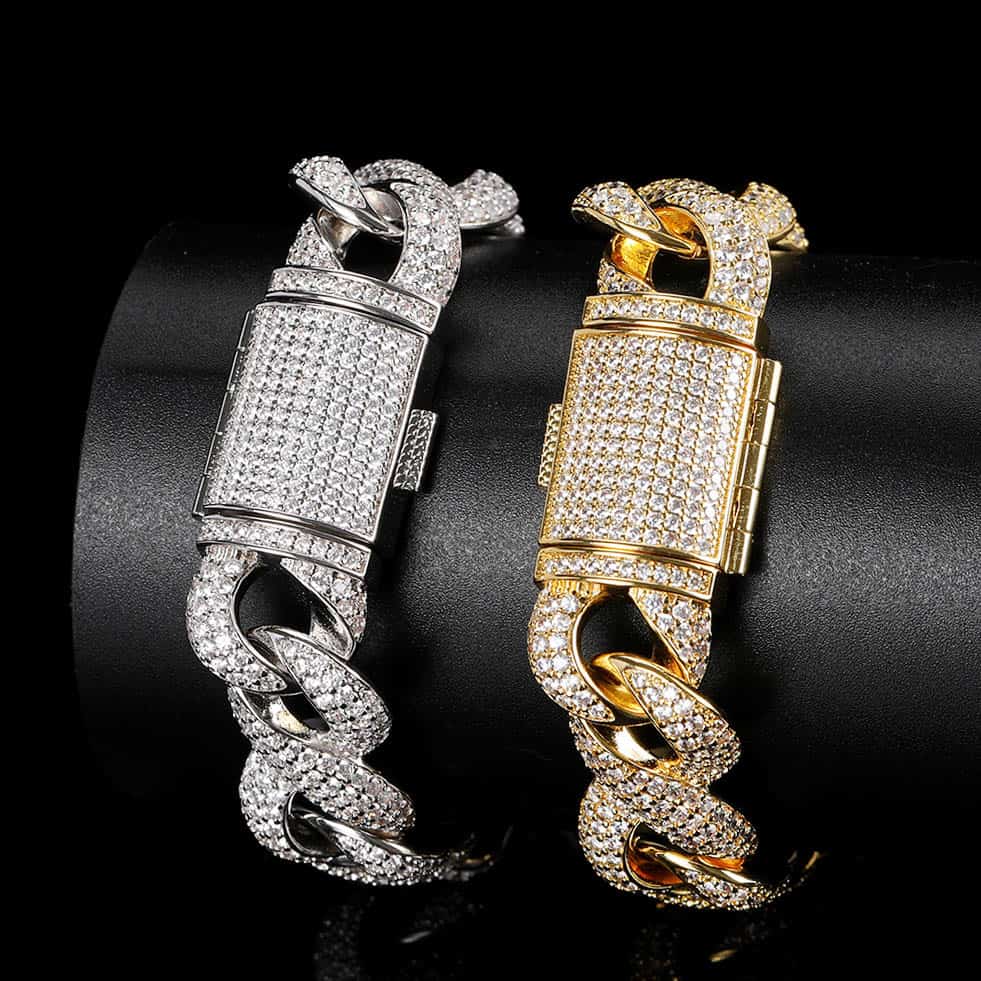 Infinity 15mm Iced Out Cuban Link Bracelet