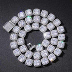 Glacier Clustered Tennis Chain in White Gold
